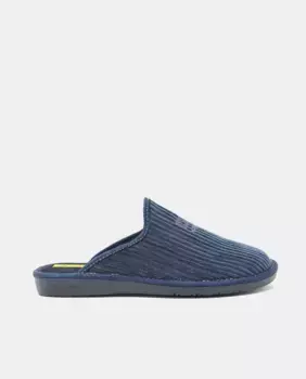 Мужские открытые домашние тапочки из текстиля на резиновой подошве Nordikas, синий