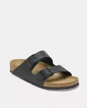 Мужские открытые сандалии Arizona из искусственной кожи Birkenstock, черный