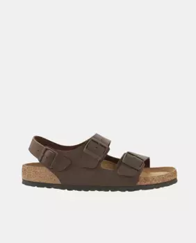 Мужские открытые сандалии Milano с ремешком с пряжкой Birkenstock, коричневый