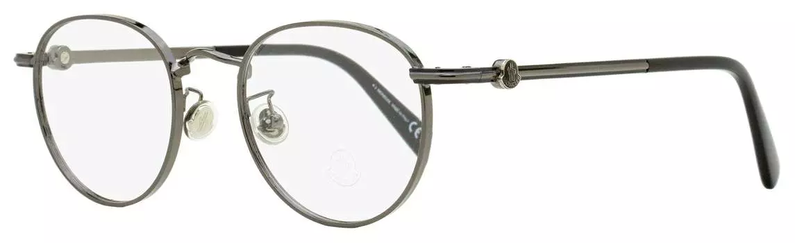 Мужские овальные очки Moncler ML5204H 008 Gunmetal/Black 48 мм