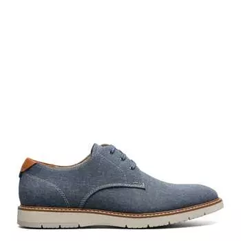 Мужские оксфордские туфли Vibe Canvas Plain Toe - Средняя ширина, цвет синий Florsheim