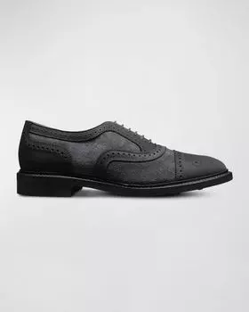 Мужские оксфорды-броги Strandmok с капюшоном и носком Allen Edmonds, цвет Black