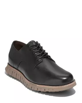 Мужские оксфорды Cole Haan ZERGRAND Remastered со шнуровкой и простым носком, черный