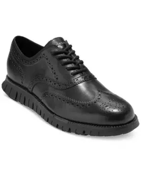 Мужские оксфорды ZERGRAND Remastered со шнуровкой и кончиками крыльев Cole Haan, черный
