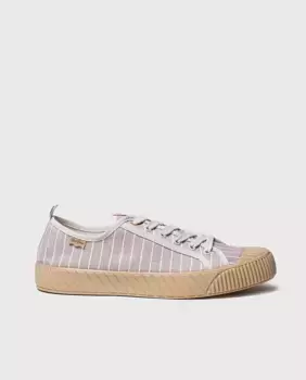 Мужские парусиновые кроссовки на шнуровке в полоску Toni Pons, бежевый