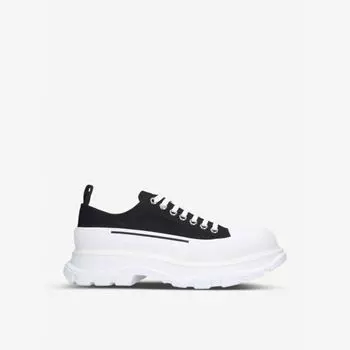 Мужские парусиновые кроссовки Tread с низким берцем Alexander Mcqueen, черный