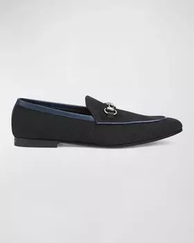 Мужские парусиновые лоферы New Jordaan Gucci, цвет Black