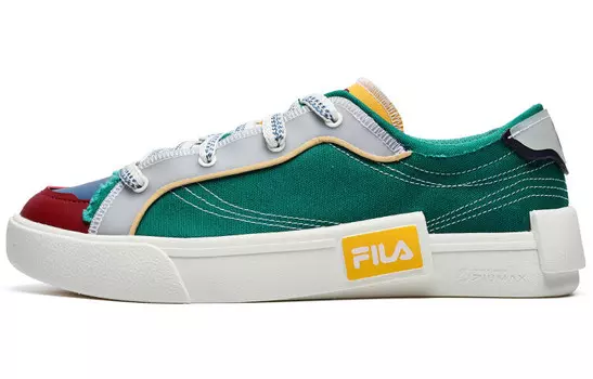 Мужские парусиновые туфли POP с низким верхом цвета ультрамарин/банановый желтый Fila Fusion