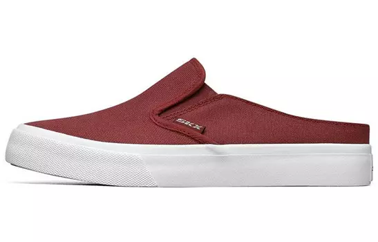 Мужские парусиновые туфли с низким верхом бордового цвета Skechers