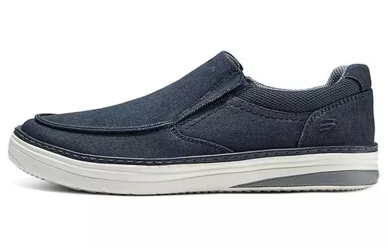 Мужские парусиновые туфли с низким верхом, синие/белые Skechers