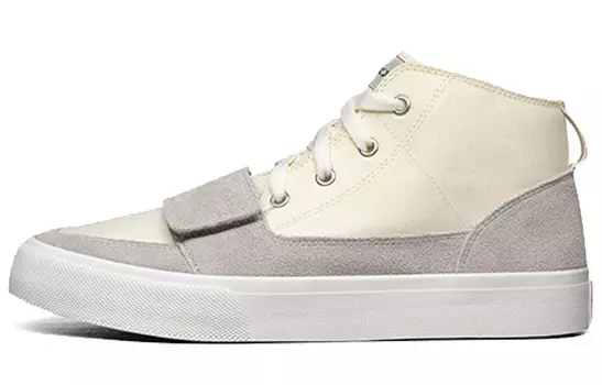 Мужские парусиновые туфли с высоким берцем молочно-белого цвета Skechers