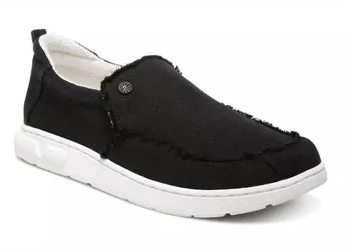Мужские парусиновые туфли Seaview Slip-On черного цвета Vionic
