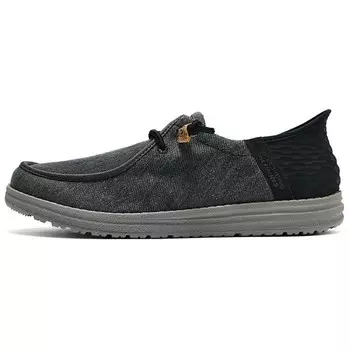 Мужские парусиновые туфли Slip Ins Low-top черного/серого цвета Skechers