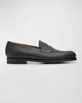 Мужские пенни-лоферы Lopez из мягкой зерненой кожи John Lobb, цвет Black