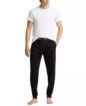 Мужские пижамные брюки-джоггеры из мерсеризованного хлопка Polo Ralph Lauren, черный