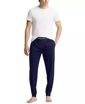 Мужские пижамные брюки-джоггеры из мерсеризованного хлопка Polo Ralph Lauren, синий