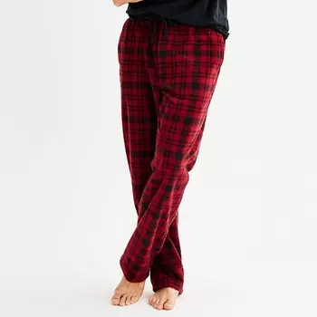 Мужские пижамные брюки из микрофлиса Sonoma Goods For Life, цвет Retro Plaid Red Black