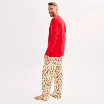 Мужские пижамные комплекты Jammies For Your Families Santa On Holiday с верхом и низом
