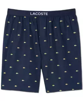 Мужские пижамные шорты для отдыха с принтом "крокодил" Lacoste, синий