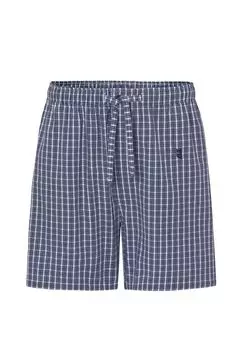 Мужские пижамные штаны короткие, хомбре, поплин в клетку, синий El Bho NOCTURNO, синий