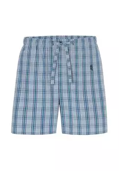 Мужские пижамные штаны короткие зеленые, поплин, зеленый в клетку El Bho NOCTURNO