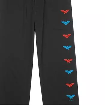 Мужские пижамные штаны с вертикальными эмблемами Wonder Woman Licensed Character