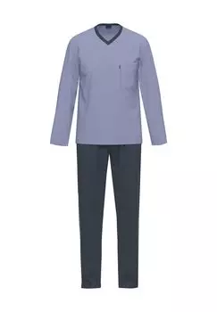 Мужские пижамы с v-образным вырезом AMMANN, цвет Dark Saphir