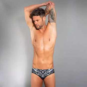 МУЖСКИЕ ПЛАВКИ 900 XEN - ЧЕРНЫЙ ПРИНТ Nabaiji