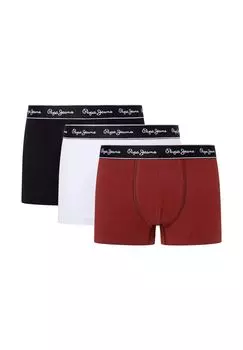 Мужские плавки, 3 шт. - SOLID TK, нижнее белье, пояс с логотипом, однотонный Pepe Jeans, цвет Schwarz Rot