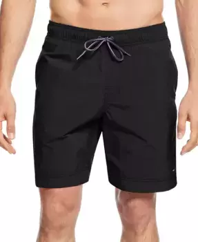 Мужские плавки Big & Tall 9.5" однотонные Tommy Hilfiger, черный