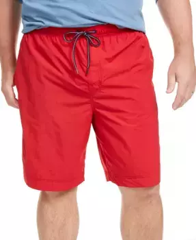Мужские плавки Big & Tall 9.5" однотонные Tommy Hilfiger, красный