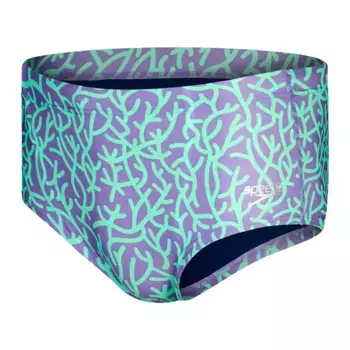 Мужские плавки для плавания 17см Club Training Allover Digital Brief Speedo, фиолетовый