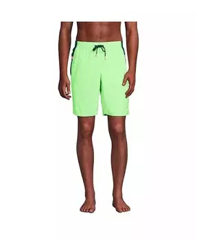 Мужские плавки для волейбола 9 дюймов Lands' End, зеленый