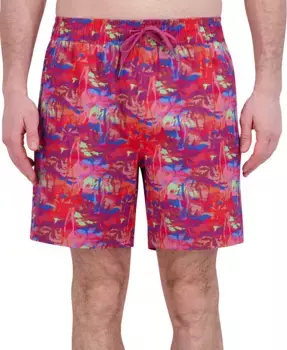 Мужские плавки Drew с цветочным принтом на завязках, 7" Robert Graham, розовый