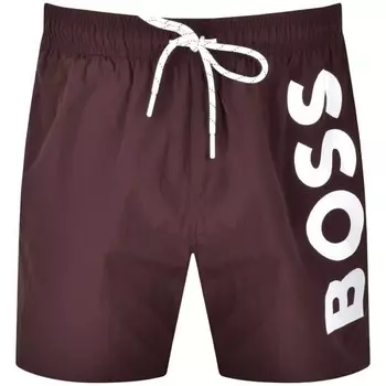 Мужские плавки HUGO BOSS Standard с эластичной резинкой на талии и завязками на талии, фиолетовый