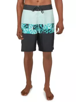 Мужские плавки из полиэстера с принтом Quiksilver, цвет Black/Green