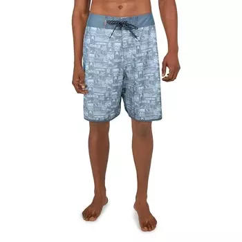 Мужские плавки из полиэстера с принтом Quiksilver, синий