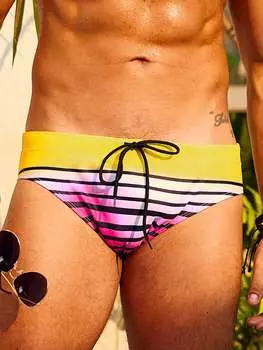 Мужские плавки Manfinity Swimmode, полосатые, многоцветный