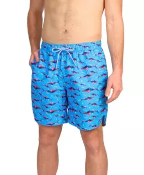Мужские плавки с абстрактным принтом акулы Tailorbyrd, синий
