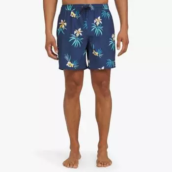 Мужские плавки с цветочным принтом 6,5 дюймов Quiksilver, синий