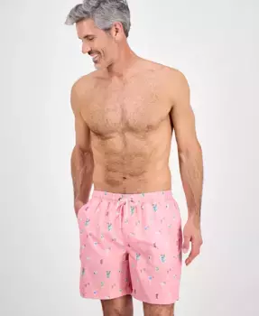Мужские плавки с коктейльным принтом Club Room, розовый