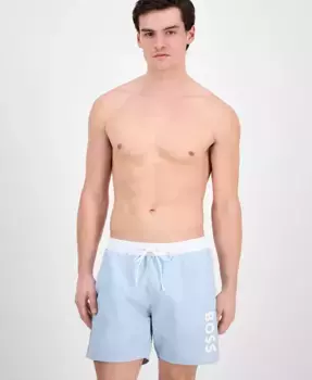 Мужские плавки с логотипом 6" Hugo Boss, синий