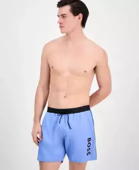 Мужские плавки с логотипом 6" Hugo Boss, синий