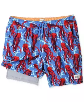 Мужские плавки с принтом "Подводный мир" - медузы SCOTCH & SODA, синий