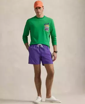 Мужские плавки Traveler Classic длиной 14,6 см Polo Ralph Lauren, фиолетовый