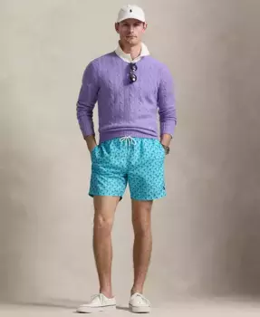 Мужские плавки Traveler Classic с принтом, длина 14,6 см Polo Ralph Lauren, синий
