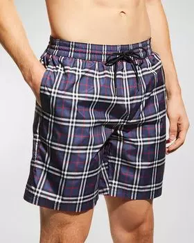 Мужские плавки в клетку Guildes Burberry, цвет Carbon Blue Ip Check