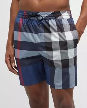 Мужские плавки в клетку Guildes Signature Burberry, цвет Blue