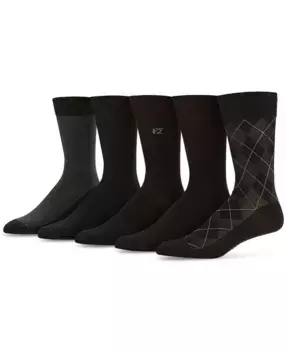 Мужские плоские вязаные носки-гольфы, 5 пар Perry Ellis Portfolio, серебряный