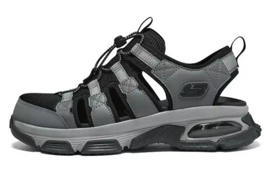 МУЖСКИЕ пляжные сандалии для отдыха на природе, мужские серые/черные Skechers